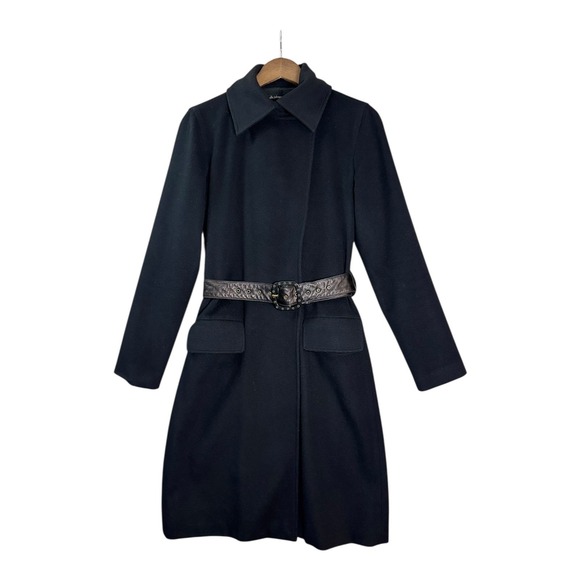 Ulla Johnson Womens Wool Cashmere Overcoat M Black Single-Breasted Tailored - Picture 4 of 13